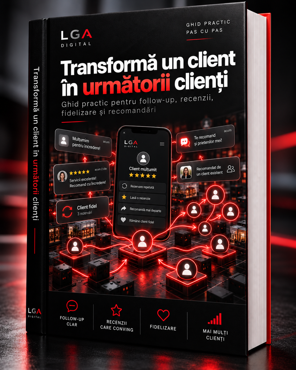Coperta ghidului Transformă un client în următorii clienți