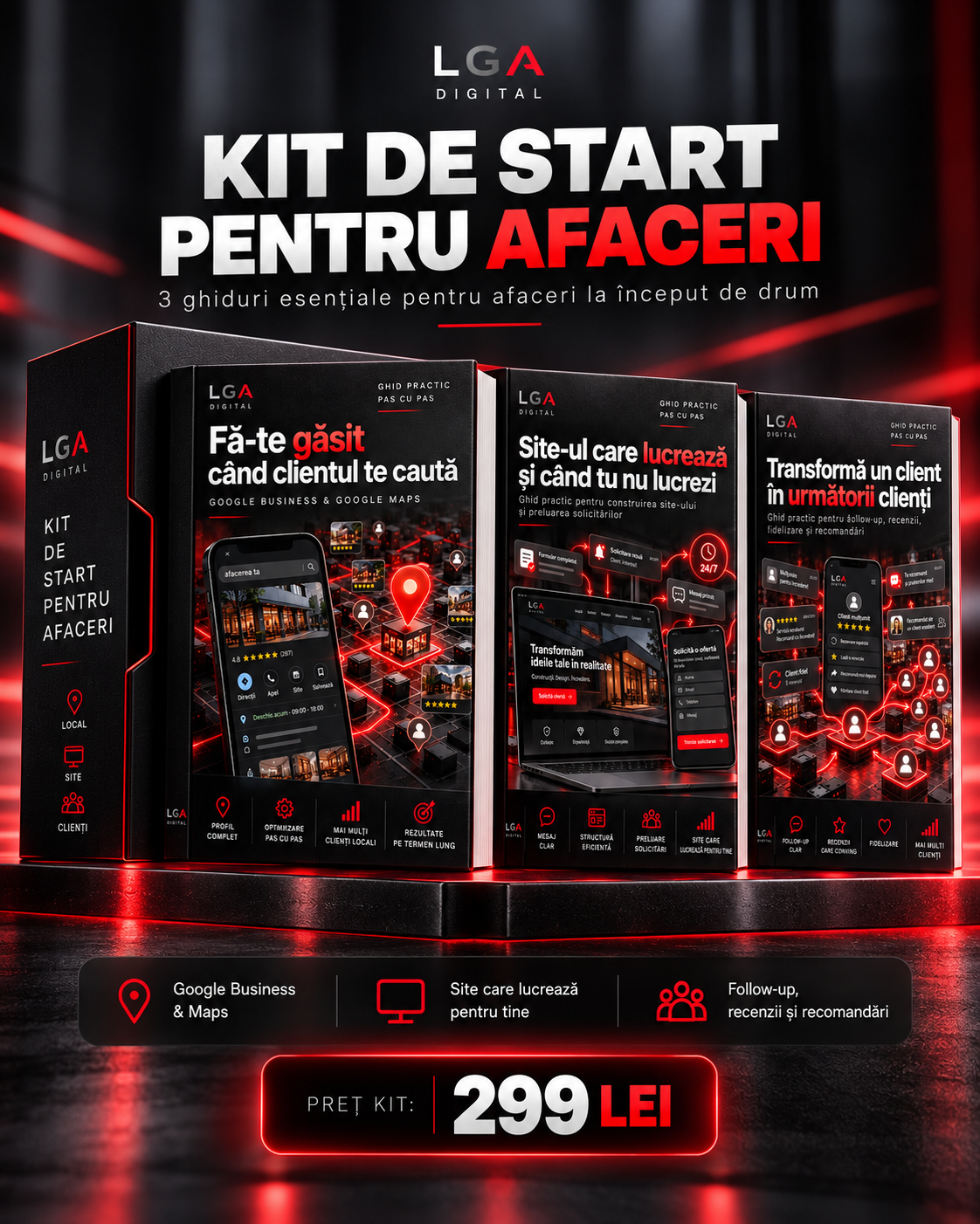 Kit de Start pentru Afaceri LGA Digital cu toate cele trei ghiduri